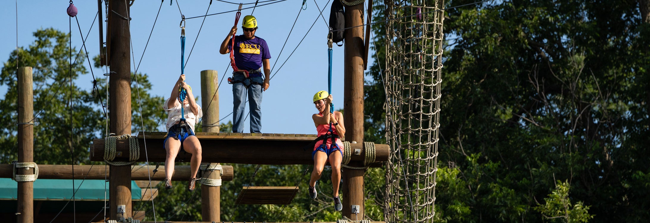 Ropes course at the recreation complex